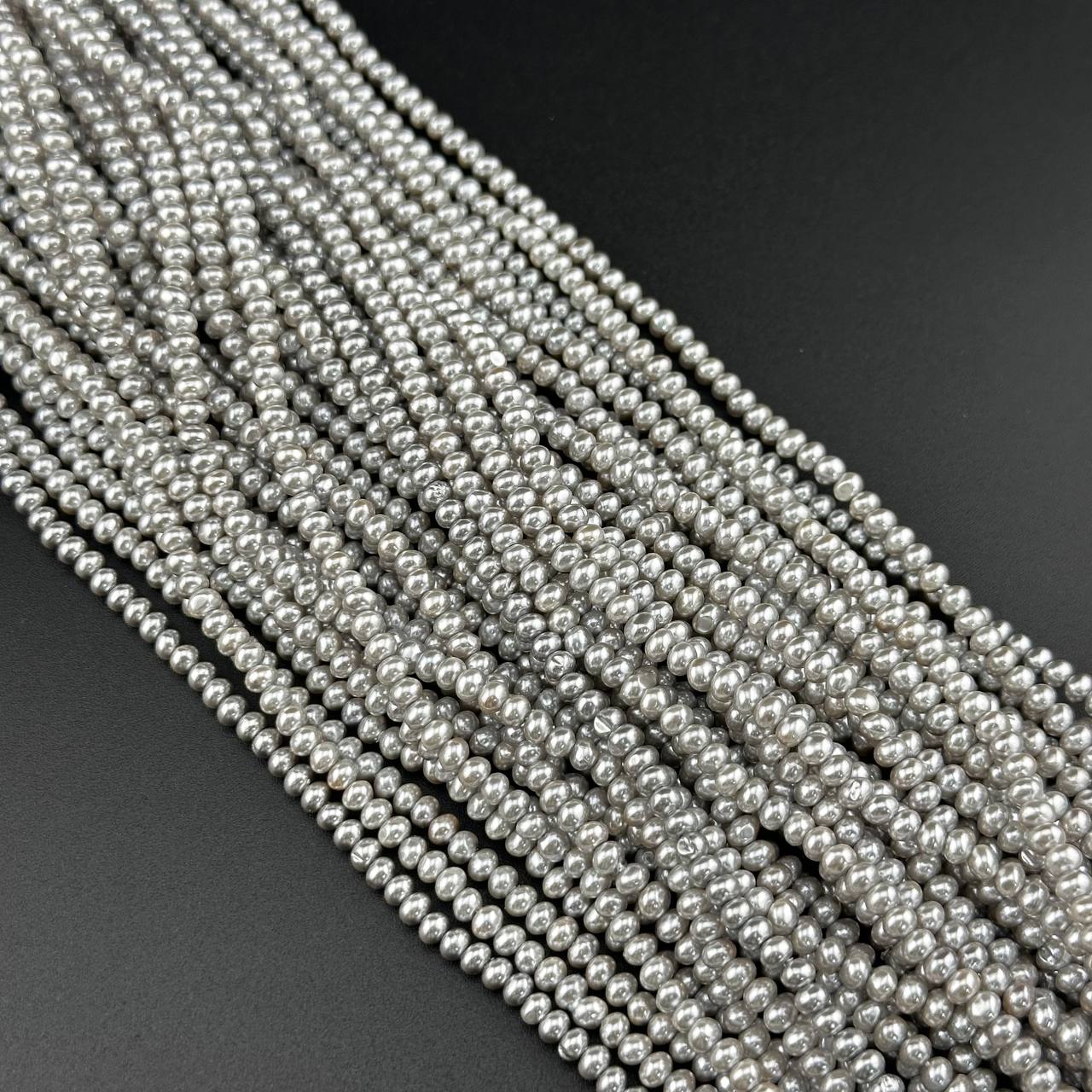 Майорка размер 3*4мм цвет серебро