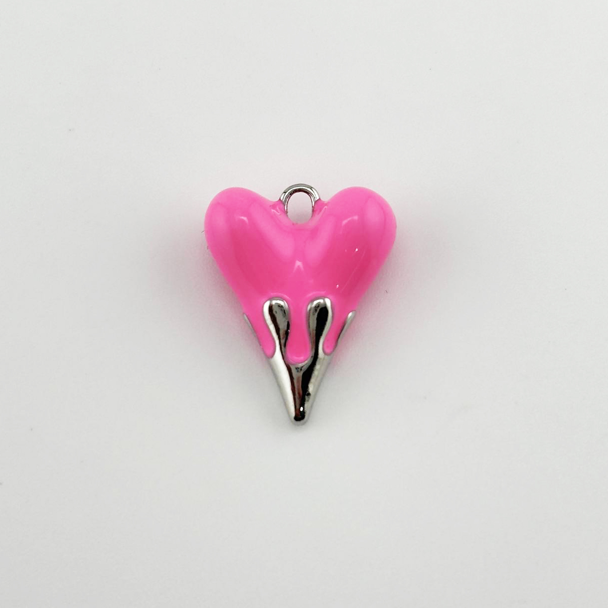 Подвеска сердце из эмали размер 19,6*24,6мм