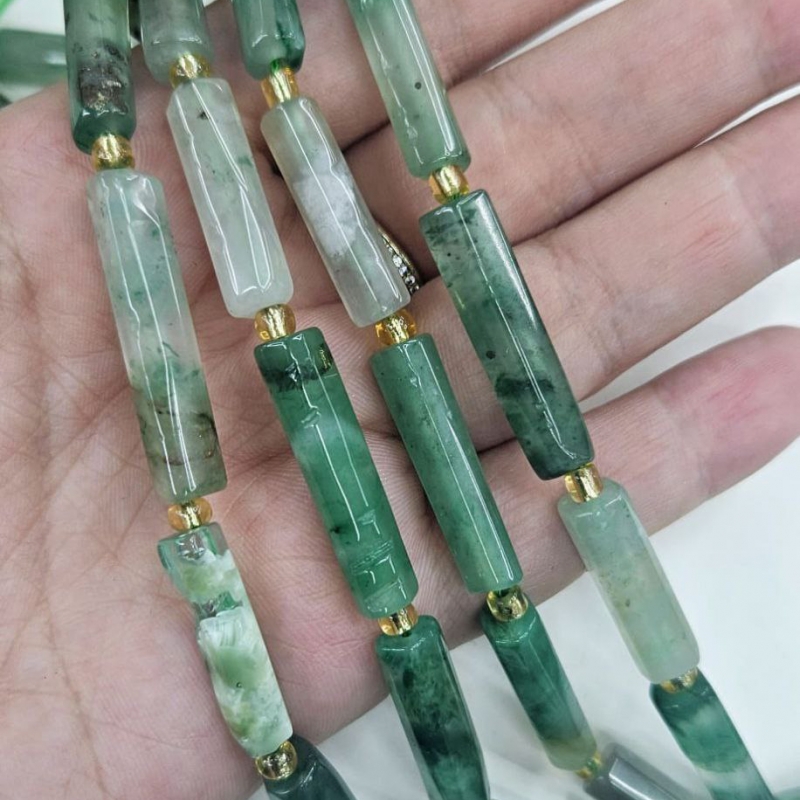 Бусины Авантюрин 30*8мм натуральный камень