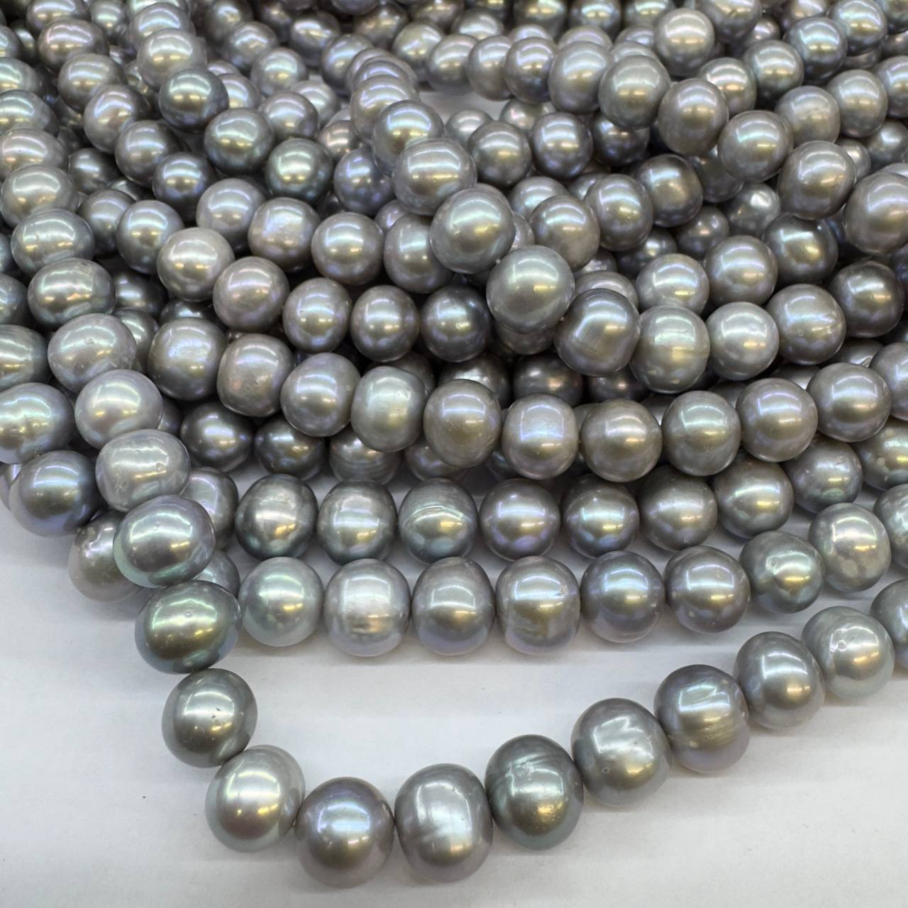 Жемчуг А культивированный размер 7-8мм цвет серый