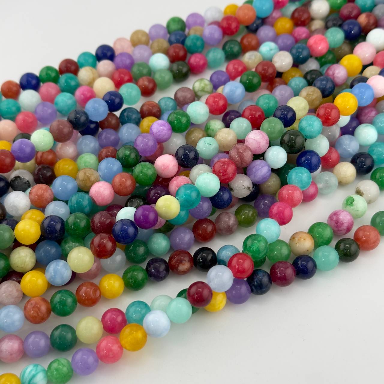 Бусины Халцедон микс размер 8мм натуральный камень